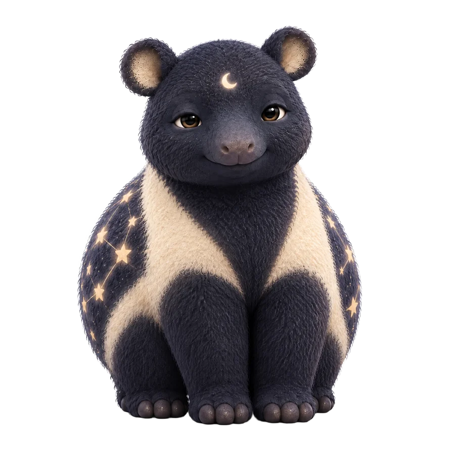 Your grown tapir with a glowing constellation